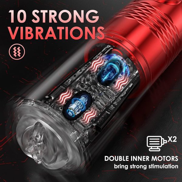 Vostok LCD Visualization lcon Masturbator Cup 10 Vibrating 6 Thrusting
