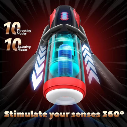 Car-Shaped Climax Masturbator with 10 Thrusting 10 Spinning Modes