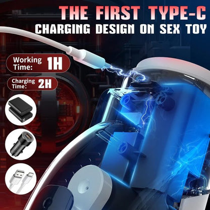 XNASA Spaceship 10 Vibrating 8 Thrusting Masturbator