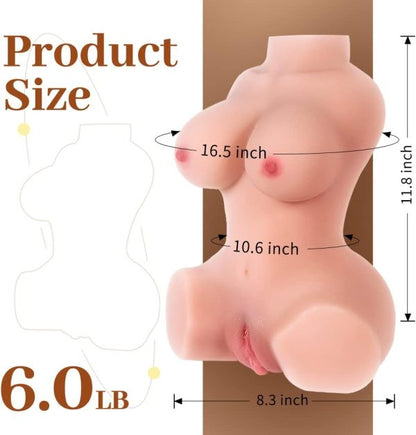 Scaled Down Stimulating Masturbator Sex Doll Big Boobs Pussy Ass