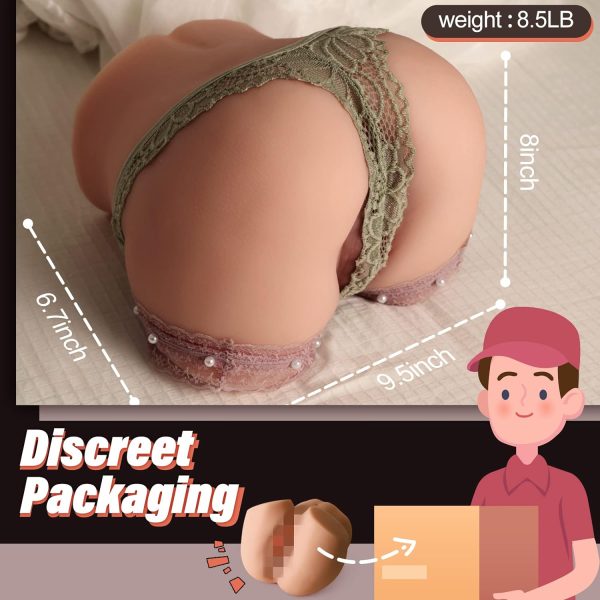 Soft Touch Realistic Torso Silicone Masturbator with Thrusting Anal Sex Stroker