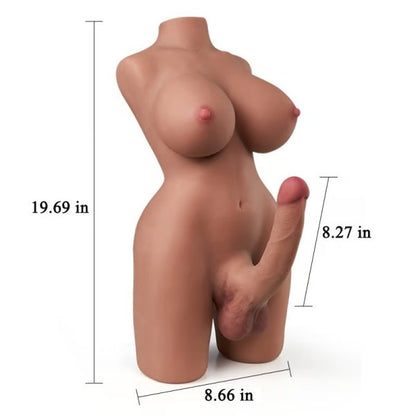 Hermaphroditic Realistic Doll Masturbator with E cup