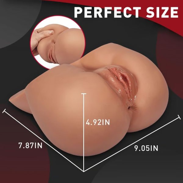 Brown Bubble Realistic Butt Masturbator with Doggy Style Vagina Anus