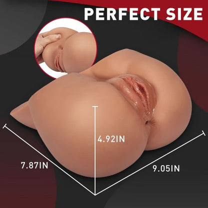 Brown Bubble Realistic Butt Masturbator with Doggy Style Vagina Anus