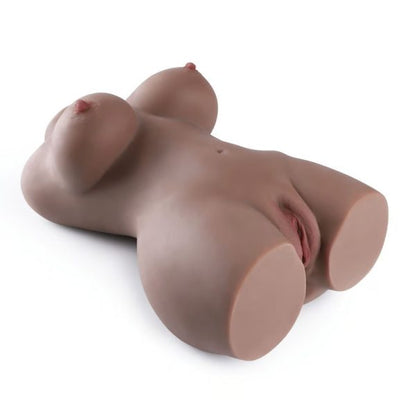 KINKLOVE Realistic Masturbator with Tanned Gym Sculptured Body Mature Labia and Tight Anus