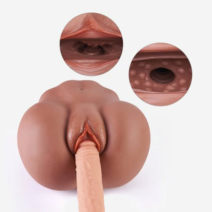 KINKLOVE Browned Male Masturbator with Dual Textures and Humps Tunnel Realistic Anal Clitoris