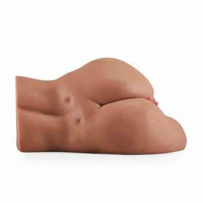 Side Action Masturbator with Life Size Realistic 2 Canals for Vaginal and Anal Penetration