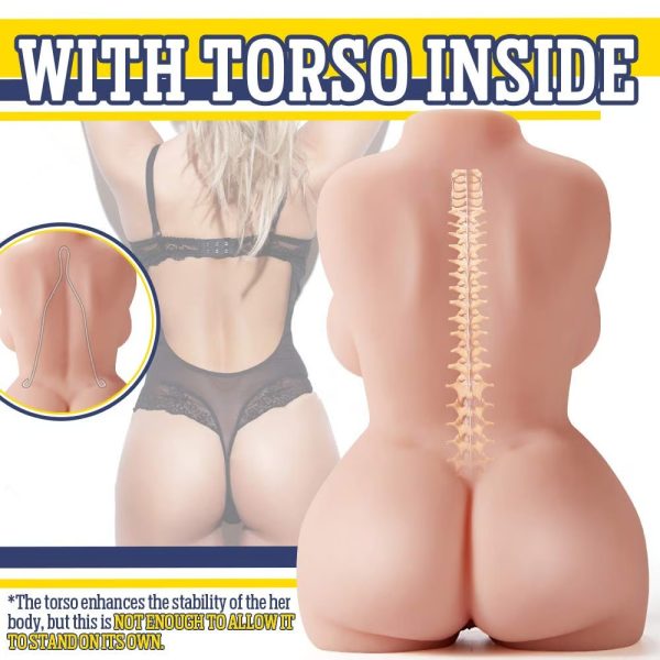 Male Masturbator Torso Bigger Size with 3 in 1 anus vagina and breasts