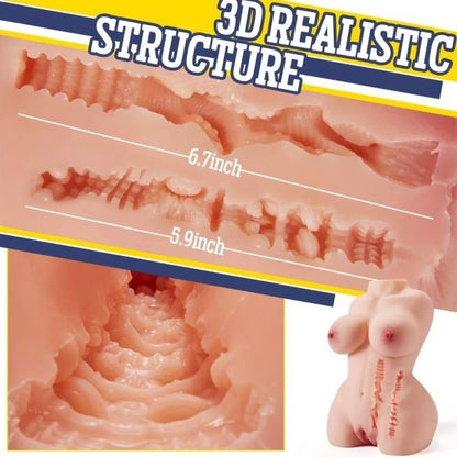 Male Masturbator Torso Bigger Size with 3 in 1 anus vagina and breasts