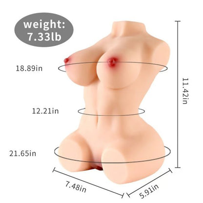 KINKLOVE Masturbator Realistic Adult Toys with 3D Particles and Textures Inside the Vagina and Tight Anus