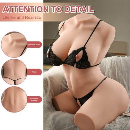 KINKLOVE Realistic Masturbator Life-size with Voluptuous and Supple Breasts Round and Ample Butt