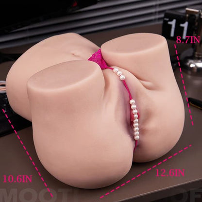 Realistic Love Doll Masturbator with 5 Frequency Sucking and Vibrating Plump Buttocks One Key Exhaust and Drainage