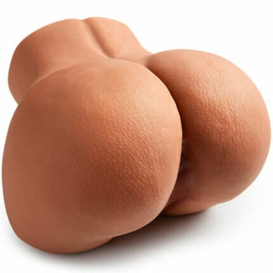 Brown Realistic Masturbator Lifelike Soft Butt with Vagina Anal Sex Pleasure