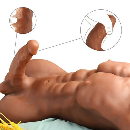 Muscular Man Realistic Masturbator with Sexy Pecs Perfect Abs Realistic Skin and Veins