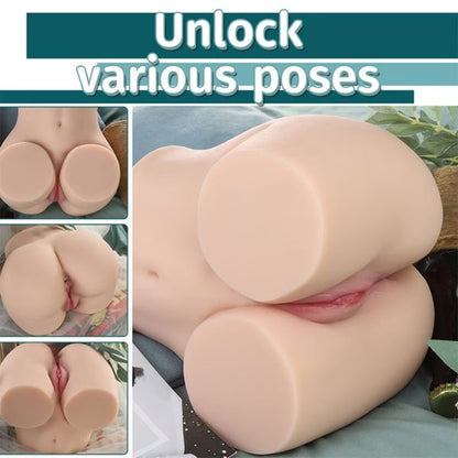 Realistic Male Masturbator with Textured Dual Channels Firm Skin and a Curvaceous Rear