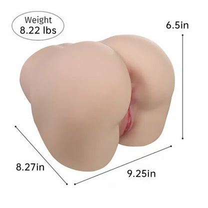 Realistic Male Masturbator with Textured Dual Channels Firm Skin and a Curvaceous Rear