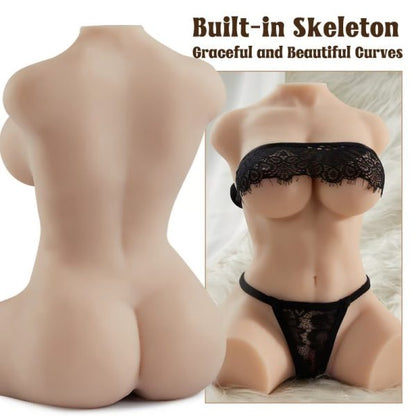 Ultra Realistic Male Masturbator Sex Doll with Full Breasts Delicate Nipples Two Textured Channels