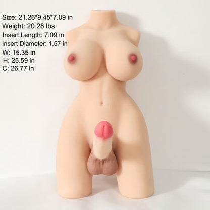 ermaphroditic Male Masturbator with its dual-gender design E-cup size