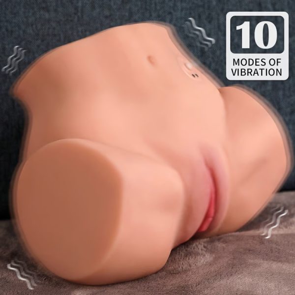 KINKLOVE Realistic Butt Masturbator with 10 Vibrating and Variable Channel Tight Wrapping Modes