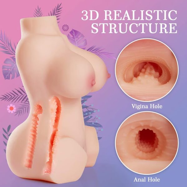 KINKLOVE 3 in 1 Sex Doll Male Masturbator with Extremely Realistic Vagina Anus and Breasts