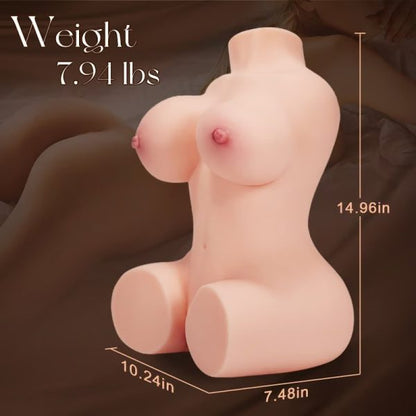3 in 1 Realistic Adult Masturbator torso with Luscious Life like Boobs Vagina and Anal
