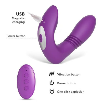 Love Asisa Penis Anal Sphincter Toy 12 Vibrating 3 Thrusting