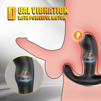 Partner Ergonomic Dual Vibration Anal Vibrator with Penis Ring