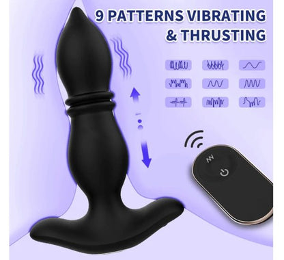 KINKLOVE Pointy Head 9 Thrusting Vibrating Anal Sphincter Toy
