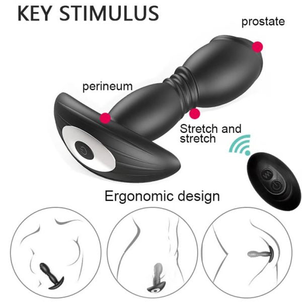 KINKLOVE Laska 10 Vibrating 7 Thrusting Prostate Anal Stimulator