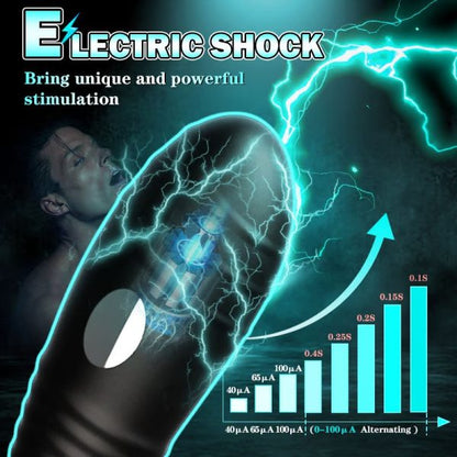 Electric Shock Wriggle 8 Vibrating Remote Penis Ring Prostate Vibrator