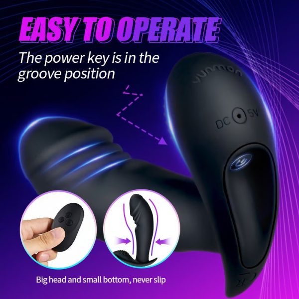 Anal Massager 10 Vibrating Bended Glans Bead Milker