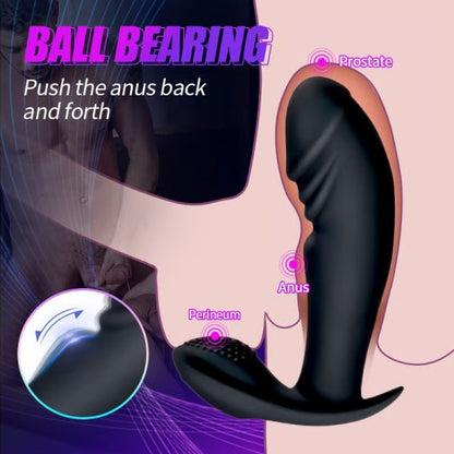 Anal Massager 10 Vibrating Bended Glans Bead Milker