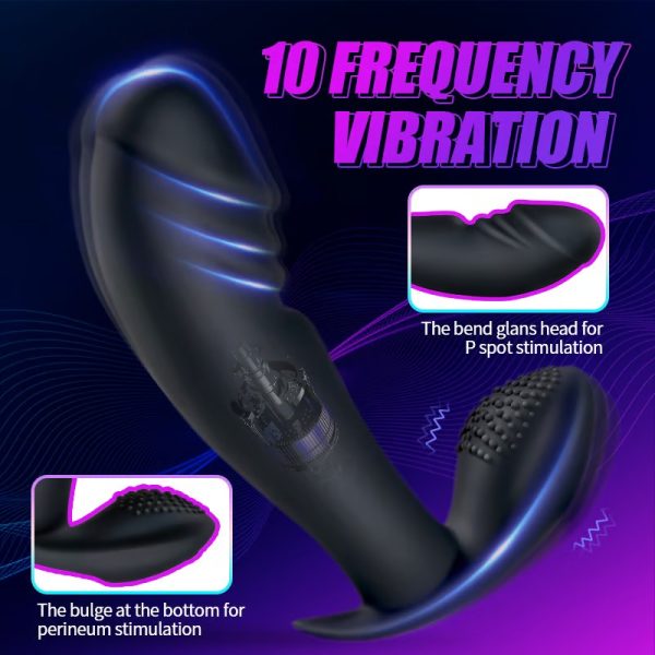 Anal Massager 10 Vibrating Bended Glans Bead Milker
