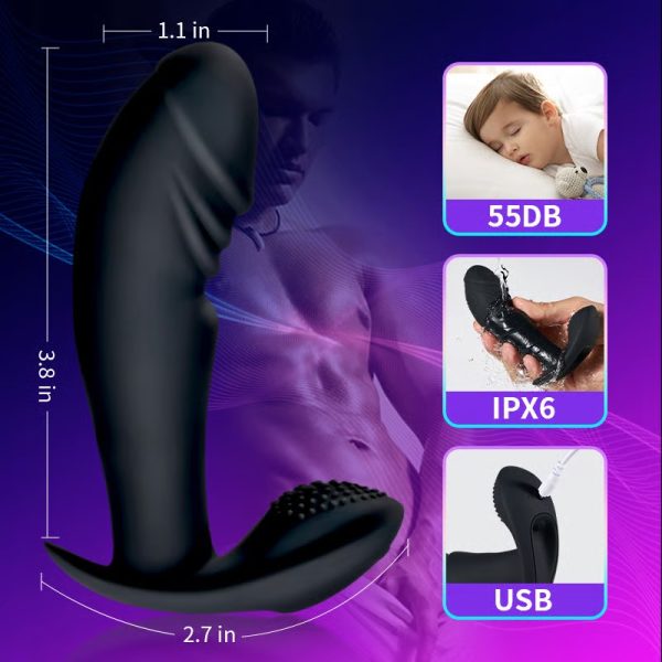 Anal Massager 10 Vibrating Bended Glans Bead Milker
