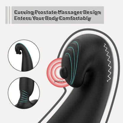 LOVE SEA Horse 9 Vibrating Cock Ring Anal Dildo