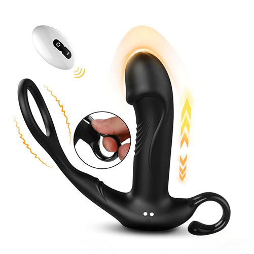 Shrink Prostate Tala 10 Thrusting Vibrating Anal Vibrator With Cock Ring