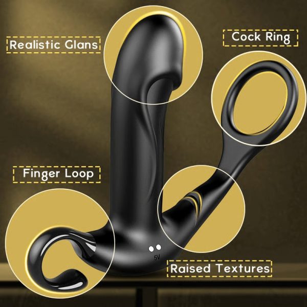 Shrink Prostate Tala 10 Thrusting Vibrating Anal Vibrator With Cock Ring