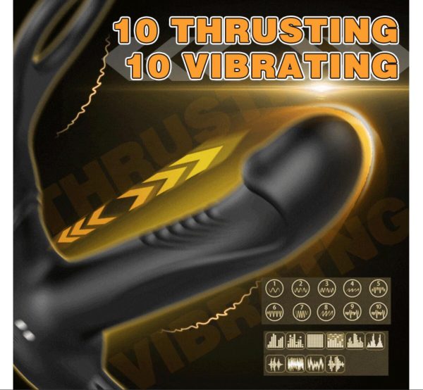 Shrink Prostate Tala 10 Thrusting Vibrating Anal Vibrator With Cock Ring