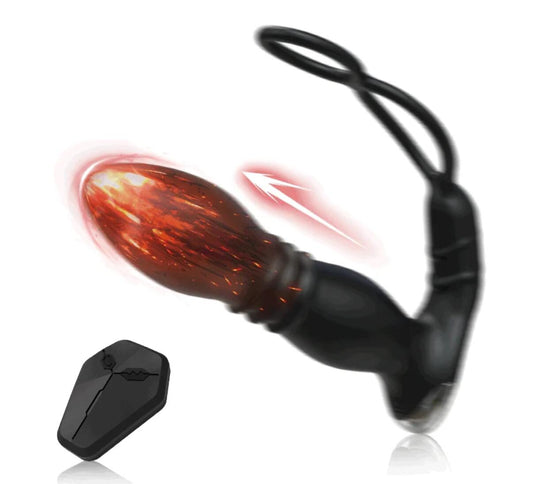 KINKLOVE Midori 2 In 1 8 Thrusting Vibrating Penis Ring Anal Sphincter Toy