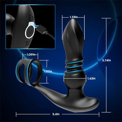 KINKLOVE Teeter 7 Thrusting Dual Ring Prostate Massager