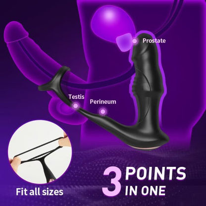 KINKLOVE Playboy 9 Wiggling Swaying Vibrating Cock Ring Anal Dildo