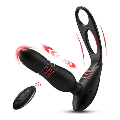KINKLOVE Master Thrusting Vibrating Dual Ring Prostate Massager