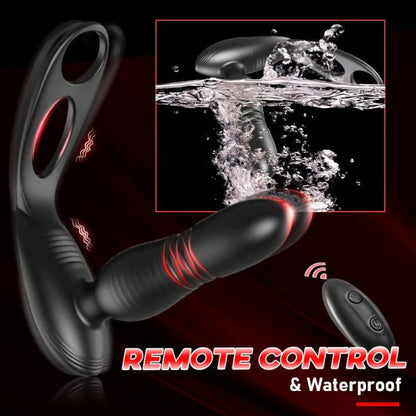 KINKLOVE Master Thrusting Vibrating Dual Ring Prostate Massager