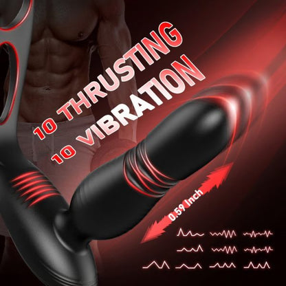 KINKLOVE Master Thrusting Vibrating Dual Ring Prostate Massager