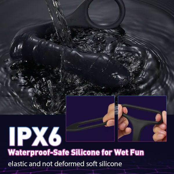KINKLOVE Zeus 10 Vibration 3 Thrusting Penis Ring Anal Sphincter Toy