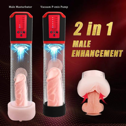 Automatic Vacuum Penis Pump with Graduated Measurements 5 Suction Levels