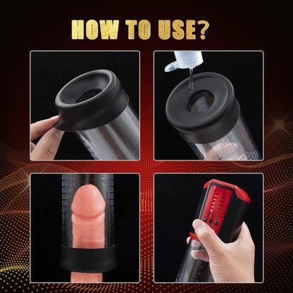 Automatic Vacuum Penis Pump with Graduated Measurements 5 Suction Levels