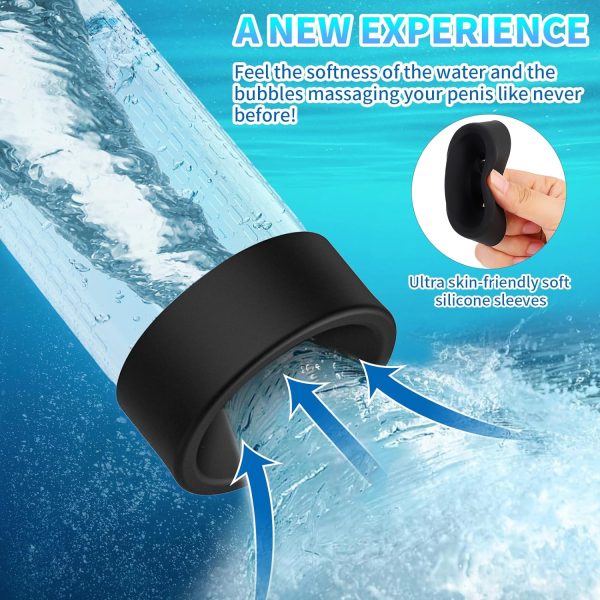 Electric Vacuum Penis Pump with Realistic Silicone Masturbation Sleeve 2 Suction Modes USB Rechargeable