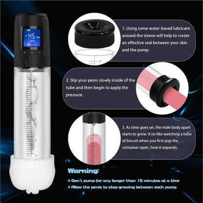 2-in-1 Sucking Masturbator and Vacuum Pump 6 Suctions 10 Vibrations Detachable Vibrator
