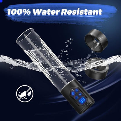 Electric Penis Pump and Automatic Masturbator 4 Erection 3 Oral Simulation Suction LED Screen